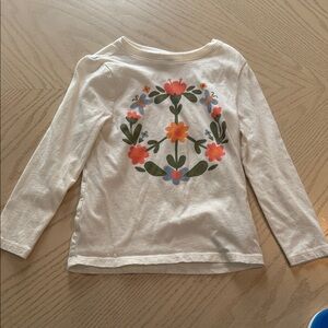 Kids Long-Sleeve Floral Graphic Tee - White 💜